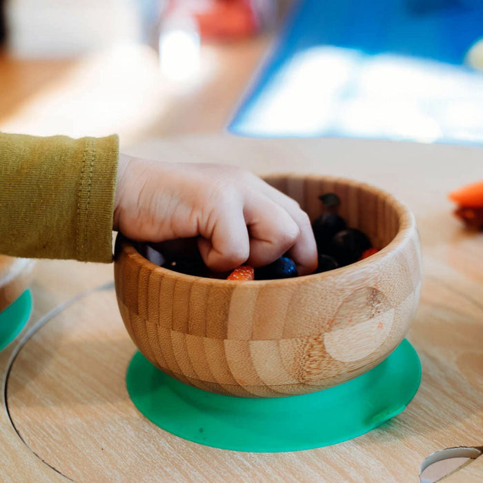 Bamboo Suction Bowl + Spoon