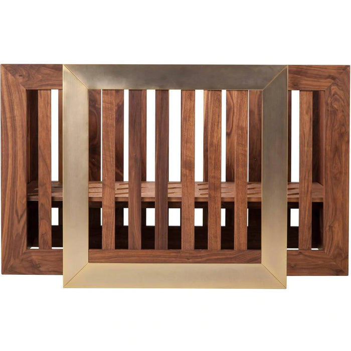 Nursery Works Lydian Crib in Walnut Finish With 24k Gold