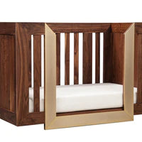 Nursery Works Lydian Crib in Walnut Finish With 24k Gold