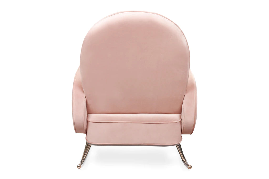 Nursery Works COMPASS Rocker in Velvet with Rose Gold Legs