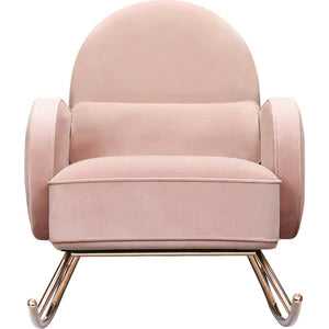 Nursery Works COMPASS Rocker in Velvet with Rose Gold Legs