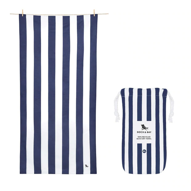 Dock & Bay Quick Dry Towel- Cabana Whitsunday Blue