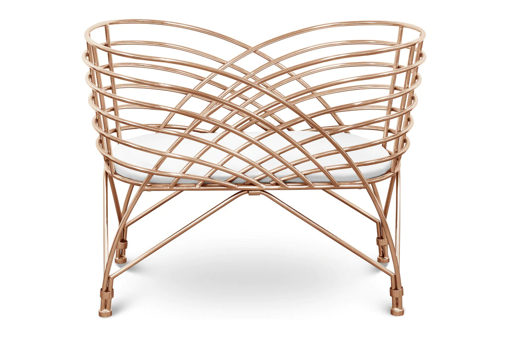 Nursery Works Aura Metal Bassinet in Rose Gold