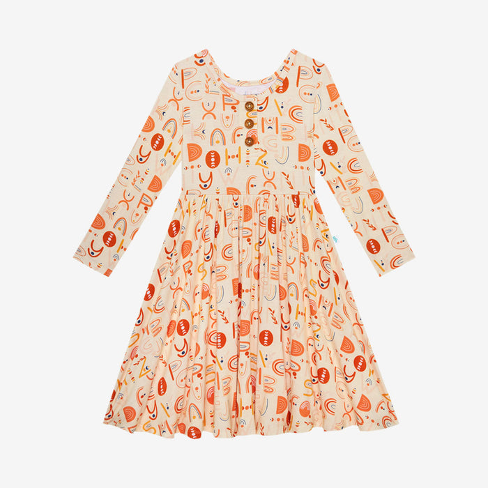 Posh Peanut Alphabet Medley Twirl Dress