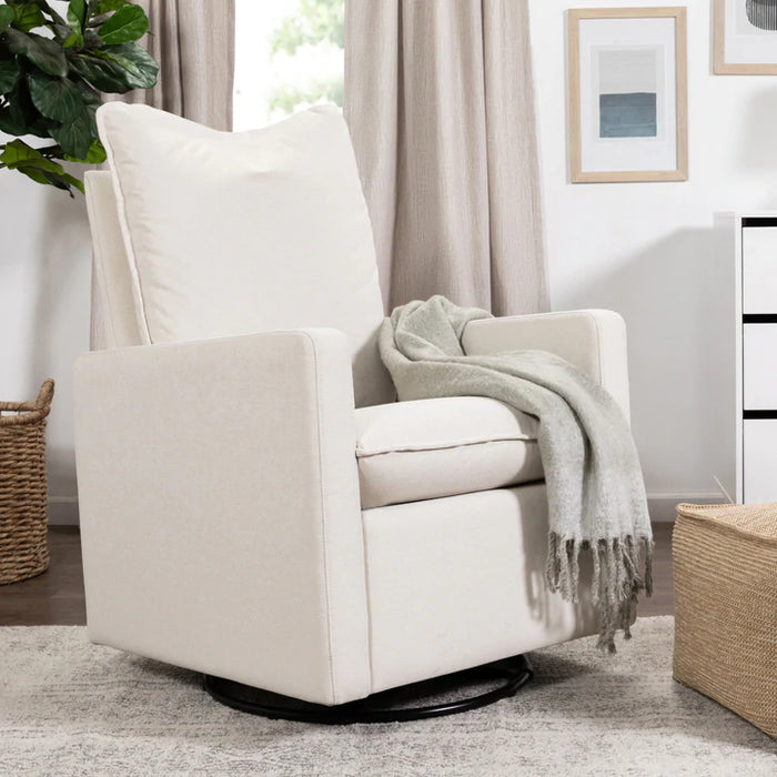 Babyletto Cali Pillowback Swivel Glider in Eco-Performance Fabric | Water Repellent & Stain Resistant