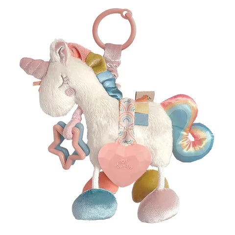 Itzy Ritzy Link & Love Unicorn Activity Plush with Teether