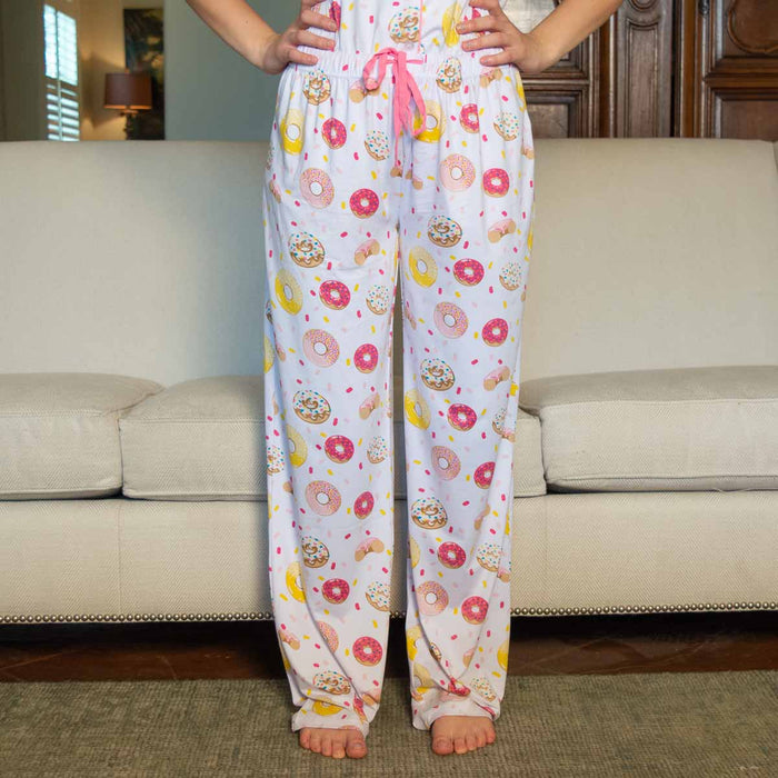 Pink Donuts Womens Loungewear 2-piece Set