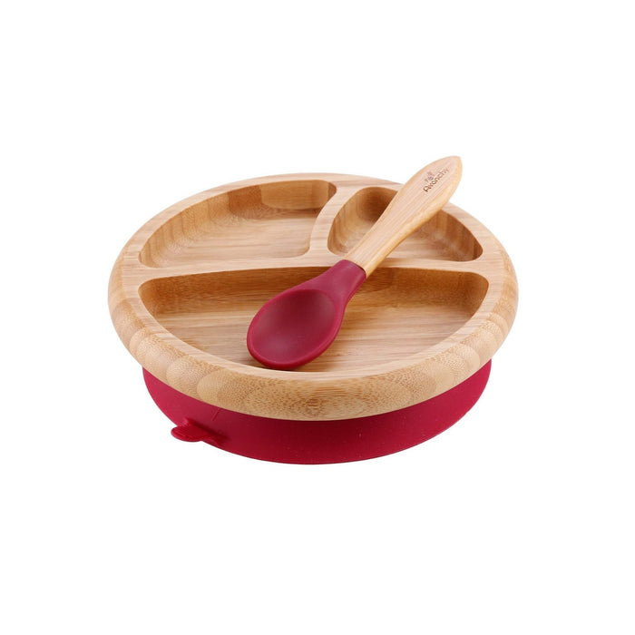 Avanchy Bamboo Suction Plate + Spoon