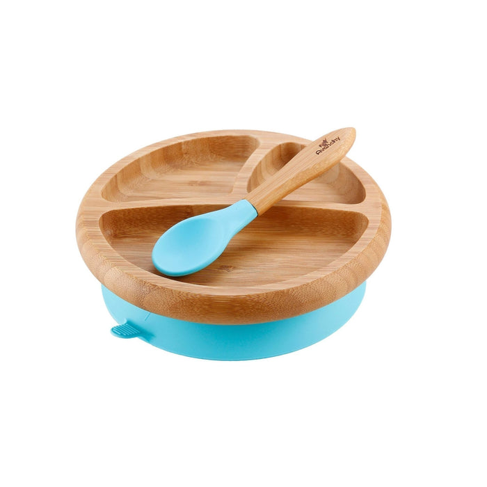 Avanchy Bamboo Suction Plate + Spoon