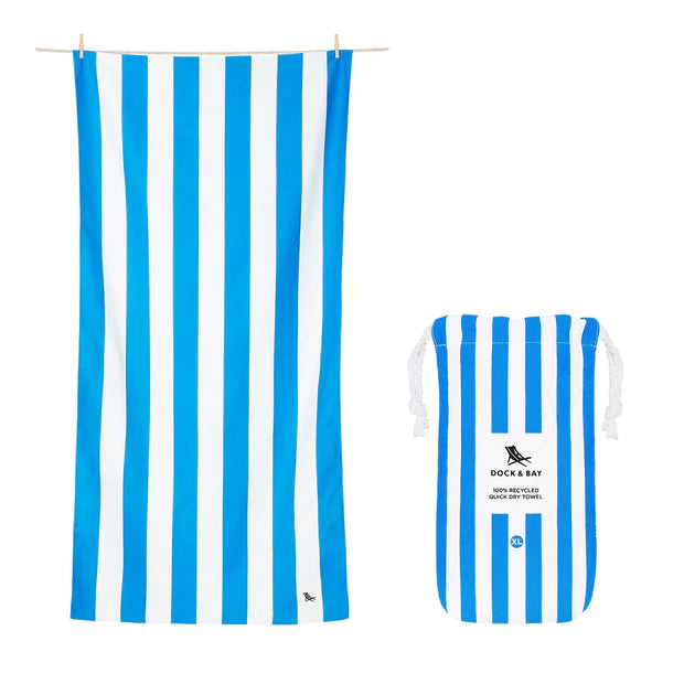 Dock & Bay Quick Dry Towel- Cabana Bondi Blue