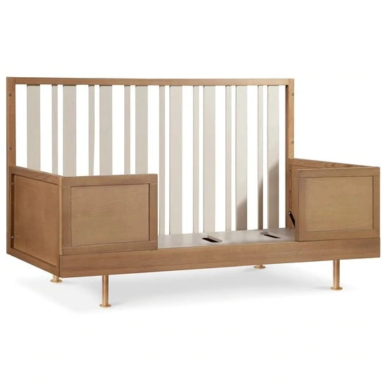 Nursery Works Novella Crib w/Toddler Bed Conversion Kit in Stained Ash/Ivory