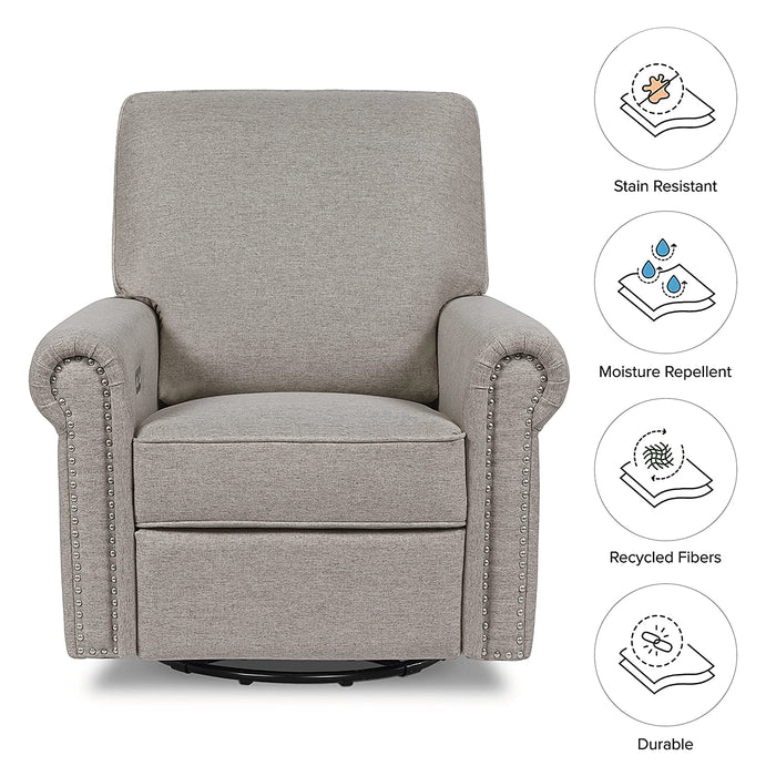 Namesake Linden Electronic Recliner and Swivel Glider in Eco-Performance Fabric with USB port | Water Repellent & Stain Resistant