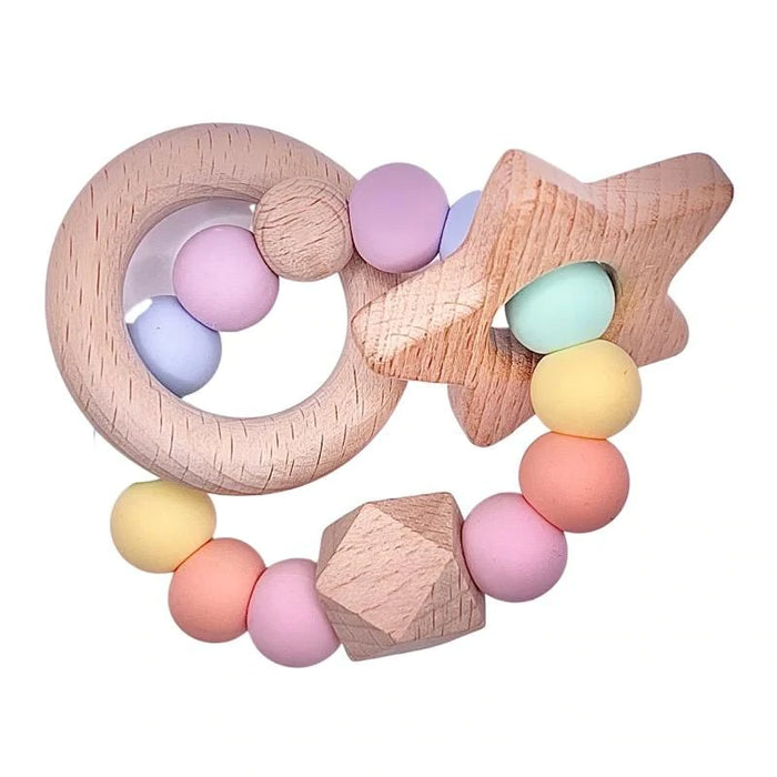 Silicone & Wood Teething Ring